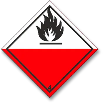 Značení ADR 4.2 - Samozápalné látky - samolepka 100 x 100 mm