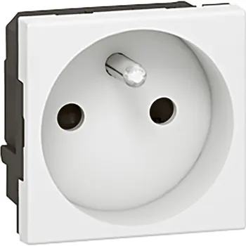vypínač a zásuvka LEGRAND Zásuvka MOSAIC 77113 2P+T bílá 077113