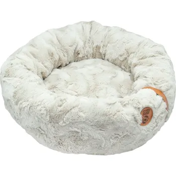 Pelíšek pro psa Huhubamboo ŇUŇU kulatý pelech krémový 50 cm