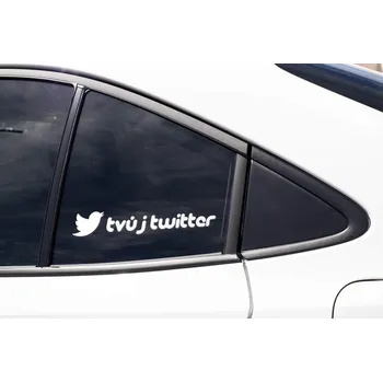 Samolepící dekorace Nálepka Tvůj twitter Barva: Černá, Velikost: Šířka 25cm