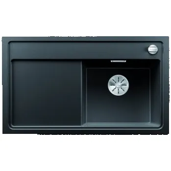 Granitový dřez Blanco ZENAR 45 S InFino Silgranit černá dřez vpravo s excentrem bez příslušenství - 526037 + ZÁRUKA 3 ROKY ZDARMA