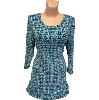 Dámská tunika Modrá halenka BOŽENKA, Barva Světle modrá, Velikost XL 44, Materiál 96% Viskoza 4% Lycra