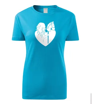 Dívčí tričko Horsezone.cz Tričko Hobby Horse tyrkysové - logo velké Barva: Růžová, Velikost: M