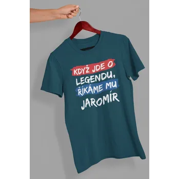 Pánské oblečení Pánské tričko Jaromír Barva: Petrolejová modrá, Velikost: 4XL