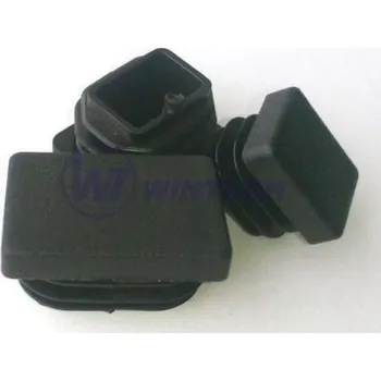 Plotový sloupek Zátka do jeklu obdélníková 40x50mm,černá / balení 10 ks