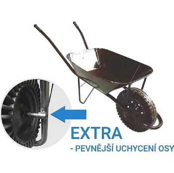 Zahradní vozík Kolečko 60l bantam plný-ČERNÉ-EXTRA OSA