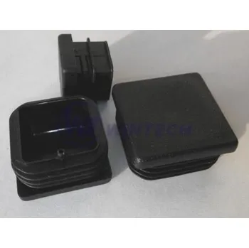 Plotový sloupek Zátka do jeklu čtvercová 16x16mm, černá / balení 1 ks