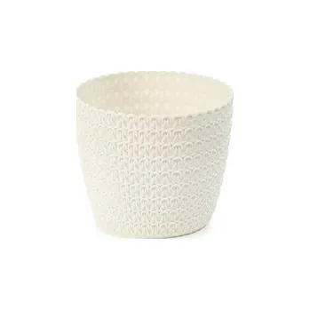 Květináč Plastový květináč Magnolia Jersey 190 mm, krémový