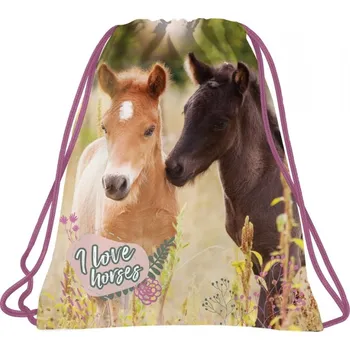 Set školních potřeb SÁČEK NA PŘEZŮVKY, TĚLOCVIK KONĚ I LOVE HORSES