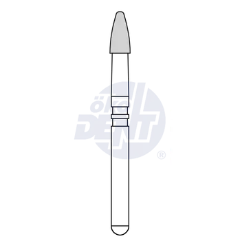 Bruska na nehty zirkon-diamantová bruska | žlutý kónus, oblý | do turbínky | velmi jemná zrnitost | 806 314 Z274 504 020