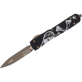 Pracovní nůž Microtech Ultratech Apokalyptic, vystřelovací nůž s klipem, bronzová čepel, gravírování 122-13DCS