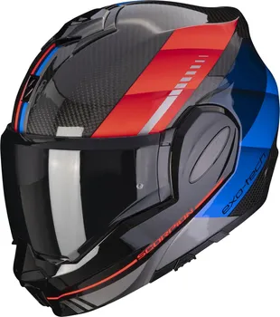 Helma na motorku Scorpion Exo Exo-Tech Evo Carbon Genus černá/modrá/červená 
