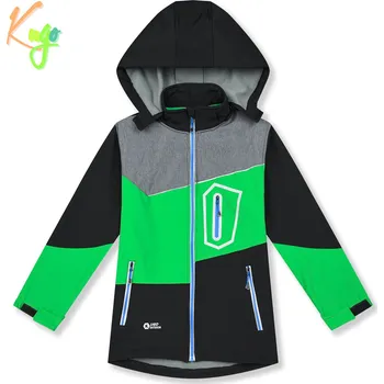 Chlapecká bunda Chlapecká softshellová bunda, zateplená - KUGO HK5605, černá / zelená / šedá Barva: Černá, Velikost: 146