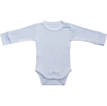 Kojenecký body Baby Service Bavlněné body ROSTOUCÍ dlouhý rukáv Pruhy bílá Vel. 56