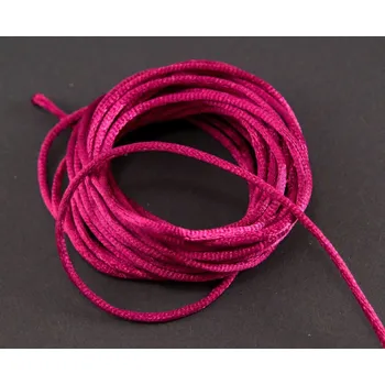 Příze Saténová šňůra - světle vínová - průměr 0,2 cm