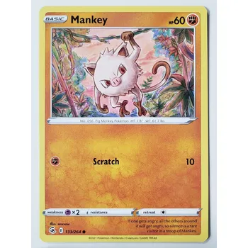 Sběratelská karetní hra Pokémon karta Mankey 133/264 - Fusion Strike