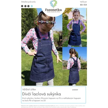 Nit Tištěný střih na dívčí laclovou sukýnku vel. 80-134