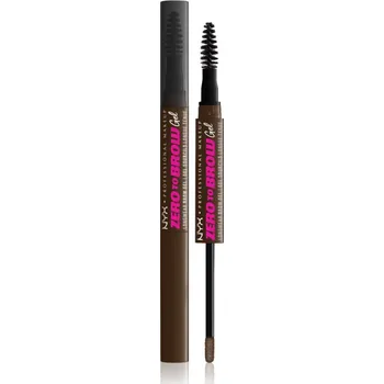 Řasenka NYX Professional Makeup Zero To Brow Gel gel na obočí s aplikátorem odstín 07 Espresso 2 ml