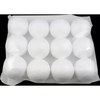 Vánoční dekorace Polystyren koule 8cm 12ks