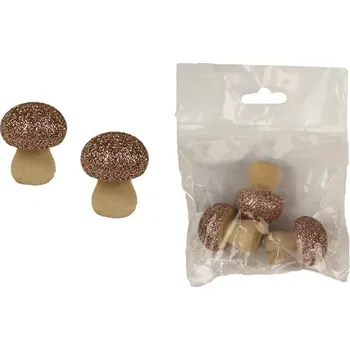 Vánoční dekorace Dekorační hřib, 3 ks D4579-30