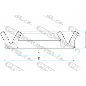 Těsnění motoru Manžeta N25 NBR80 50x60x5 ČSN 029269.1 Rubena