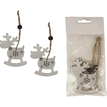 Vánoční dekorace Sob k zavěšení, 2 ks D4291-01