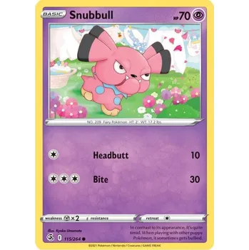 Karetní hra Pokémon karta Snubbull 115/264 - Fusion Strike