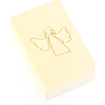 Dárková krabička Dárková krabička anděl zlatý potisk 8 x 5cm