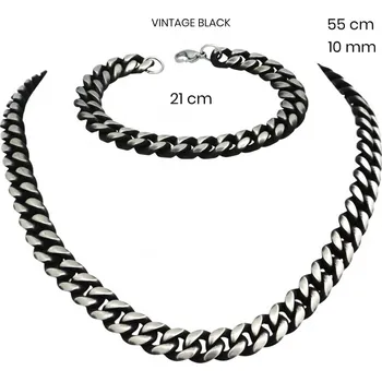 Souprava šperků Ocelový náhrdelník + náramek 24333801