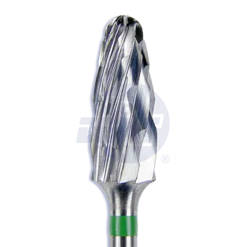 Fréza hrubá tvrdokovová fréza s křížovým břitem, plamen, špičatý | do násadce | 500 104 274 220 060
