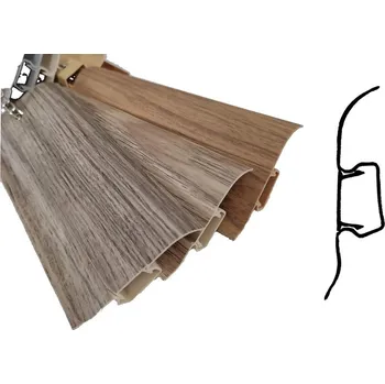 EGIBI Vinyl podlaha Soklová lišta PVC d.2,5m HAMILTON