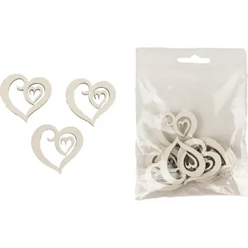 Vánoční dekorace Dekorační srdíčka, 12 ks D4654-01