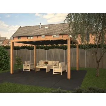 Pergola Lazy Momo Dřevěná pergola se sluneční harmonikou Varianta: 324x324, Cool šedá
