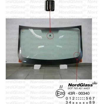 Autosklo NordGlass Čelní sklo - zelené ASNG 7252AGSV1H