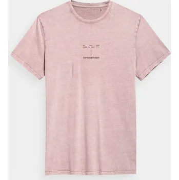 Pánská móda 4F 4FSS23TTSHM296 PALE CORAL Pánské tričko US XXL