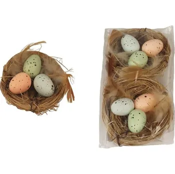 Velikonoční dekorace Dekorační hnízdo, 2 ks P1598
