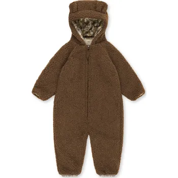 Kojenecká kombinéza Konges Slojd Konges Sløjd Novorozenecká medvídková kombinéza Shitake Velikost: 9 měsíců Konges Sløjd Grizz Teddy Onesie