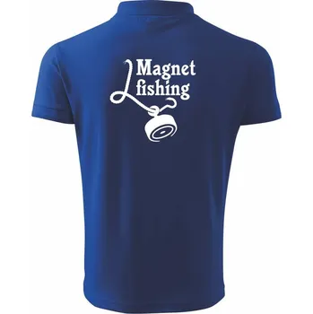 Pánská košile Magnet fishing - Polokošile pánská Pique Polo 203 - 5XL ( Královská modrá )