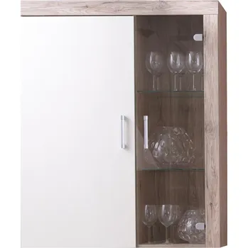 Obývací stěna SAMBA k | závěsná vitrína 4 | 90 cm | san marino/krémová