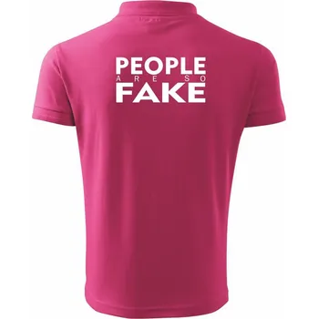 Pánská košile Fake people - Polokošile pánská Pique Polo 203 - 5XL ( Purpurová )