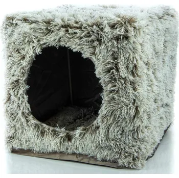 Pelíšek pro psa BOBBY Domeček/bouda 40x40x40 cm, béžová