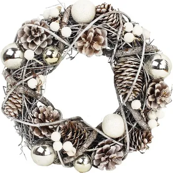 Vánoční dekorace Věnec s dekoracemi malý P0588/1