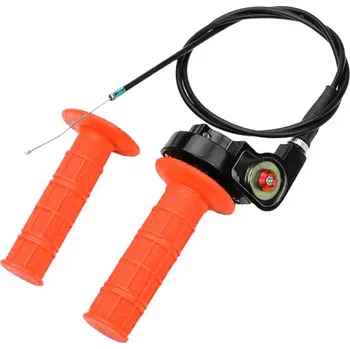 malá motorka Plynová rukojeť s lankem pitbike oranžová (Rychlopal komplet s lankem pro pitbike)