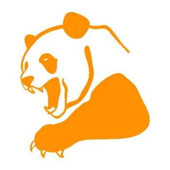 Samolepící dekorace SAMOLEPKA Panda 010 levá (06 - oranžová) NA AUTO, NÁLEPKA, FÓLIE, POLEP, TUNING, VLASTNÍ TEXT, TISK, AUTOSAMOLEPKY.cz, POLEPY, OBRÁZEK, LOGO, SAMOLEPKY