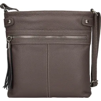 Kabelka Dámská kožená crossbody kabelka Italia Laura - tmavě šedá