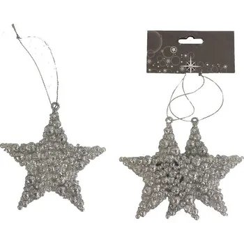 Vánoční dekorace Dekorace hvězda, 2ks X1646/ST