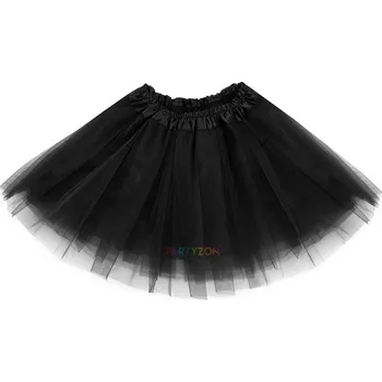 Karnevalový doplněk Dětská tutu sukýnka černá Barva tylové tutu sukně: černá