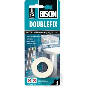Lepicí páska BISON oboustranná lepicí páska DOUBLEFIX 1,5 m x 19 mm
