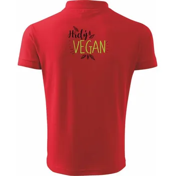 Pánská košile Hrdý vegan - Polokošile pánská Pique Polo 203 - 5XL ( Červená )