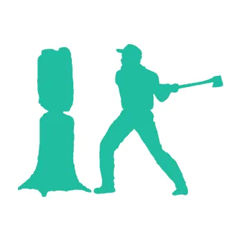 Samolepící dekorace SAMOLEPKA Dřevorubec 005 levá sekat kmen (25 - tyrkysová) NA AUTO, NÁLEPKA, FÓLIE, POLEP, TUNING, VLASTNÍ TEXT, TISK, AUTOSAMOLEPKY.cz, POLEPY, OBRÁZEK, LOGO, SAMOLEPKY